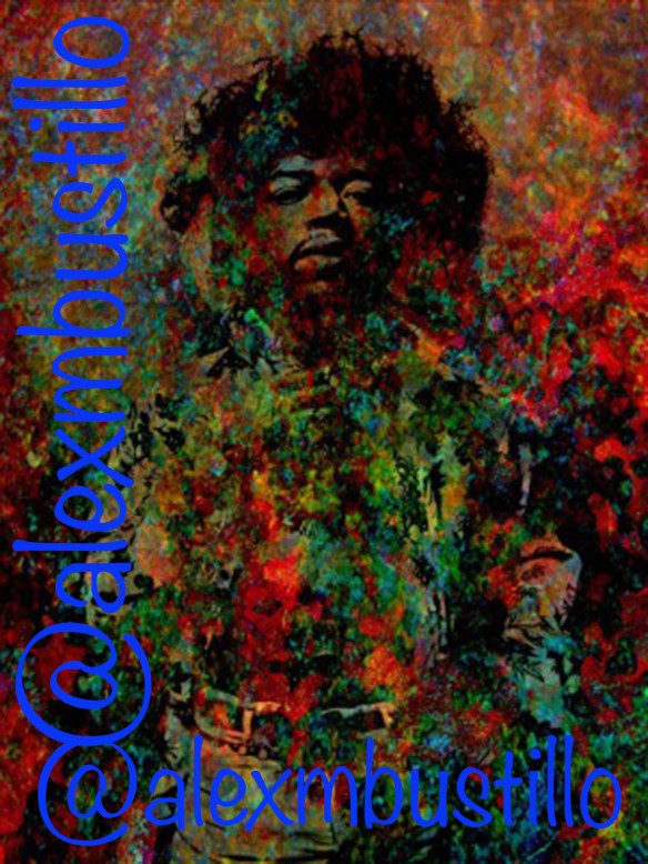Jimi Hendrix: Standing At The Watchtower Portrait/@alexmbustillo