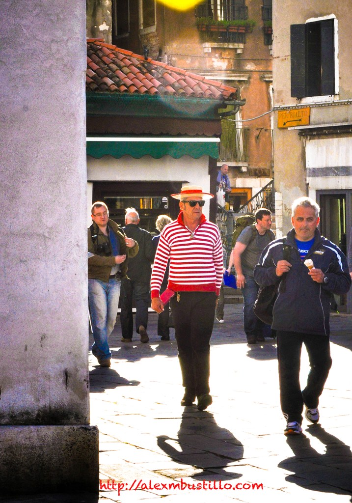 Gondolieri Strolling in Venice