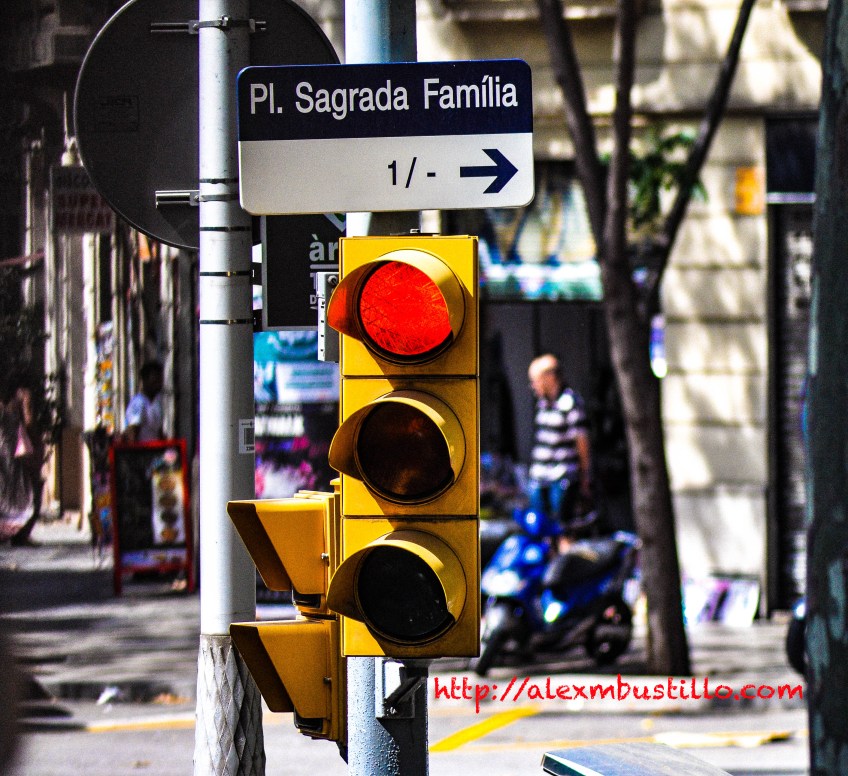 Sign: Pl. Sagrada Familia, Barcelona, España