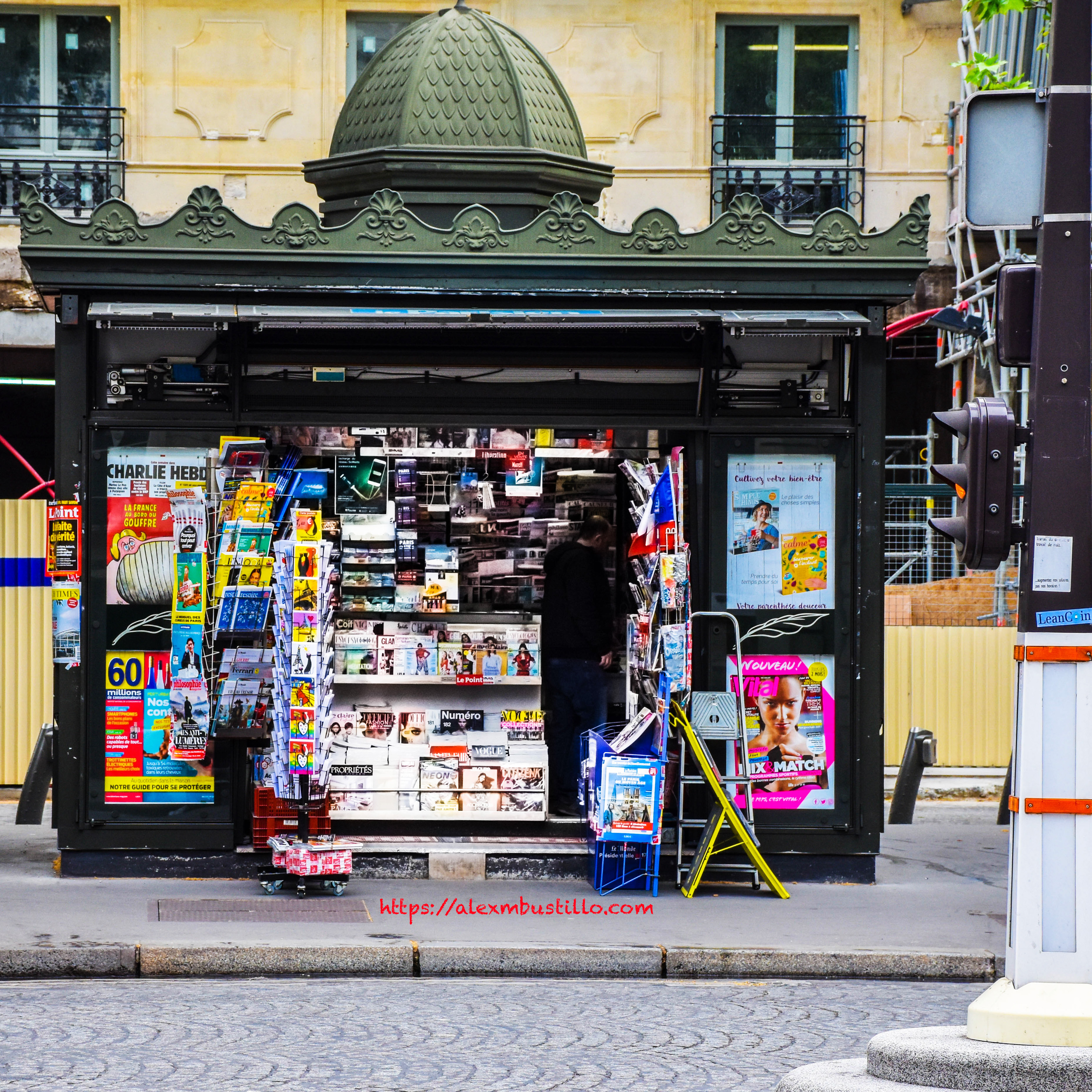 Newsstand, Boulevard Malesherbes at Rue Boissy-d'Anglas, Paris, France