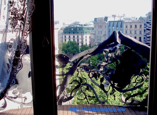 View from an upper room, at Casa Milà (La Pedrera), in Barcelona, Spain.