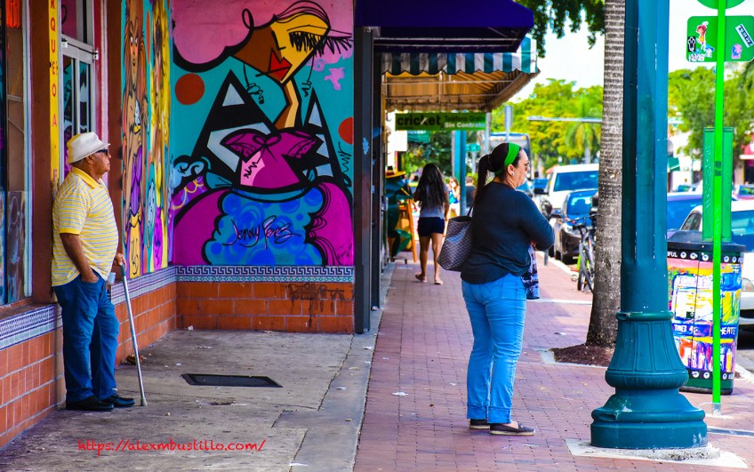 Little Havana Street Portrait - Graffiti On The Sidewalk
