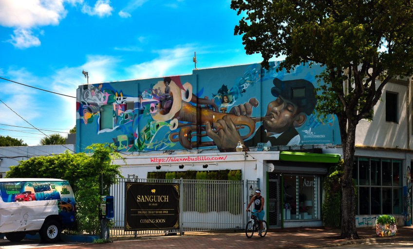 Little Havana Portrait - Bicycling & Graffiti