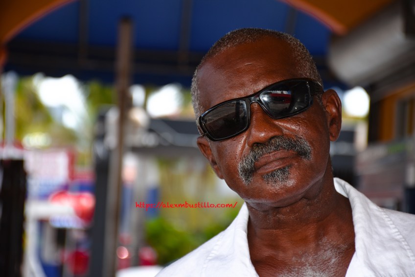 Little Havana Street Portrait - Man In Black Glasses