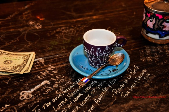 Little Havana - Taberna del Pintor Agustin Gainza -Cuban Coffee, French Spoon, Engraved Key