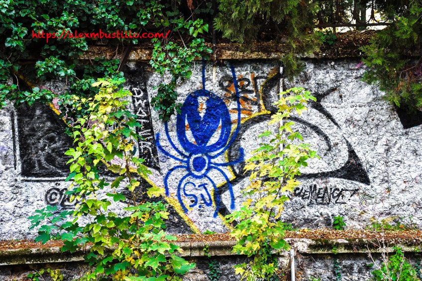 Graffiti Spider Ivy Walls, Porte de Versailles, Paris