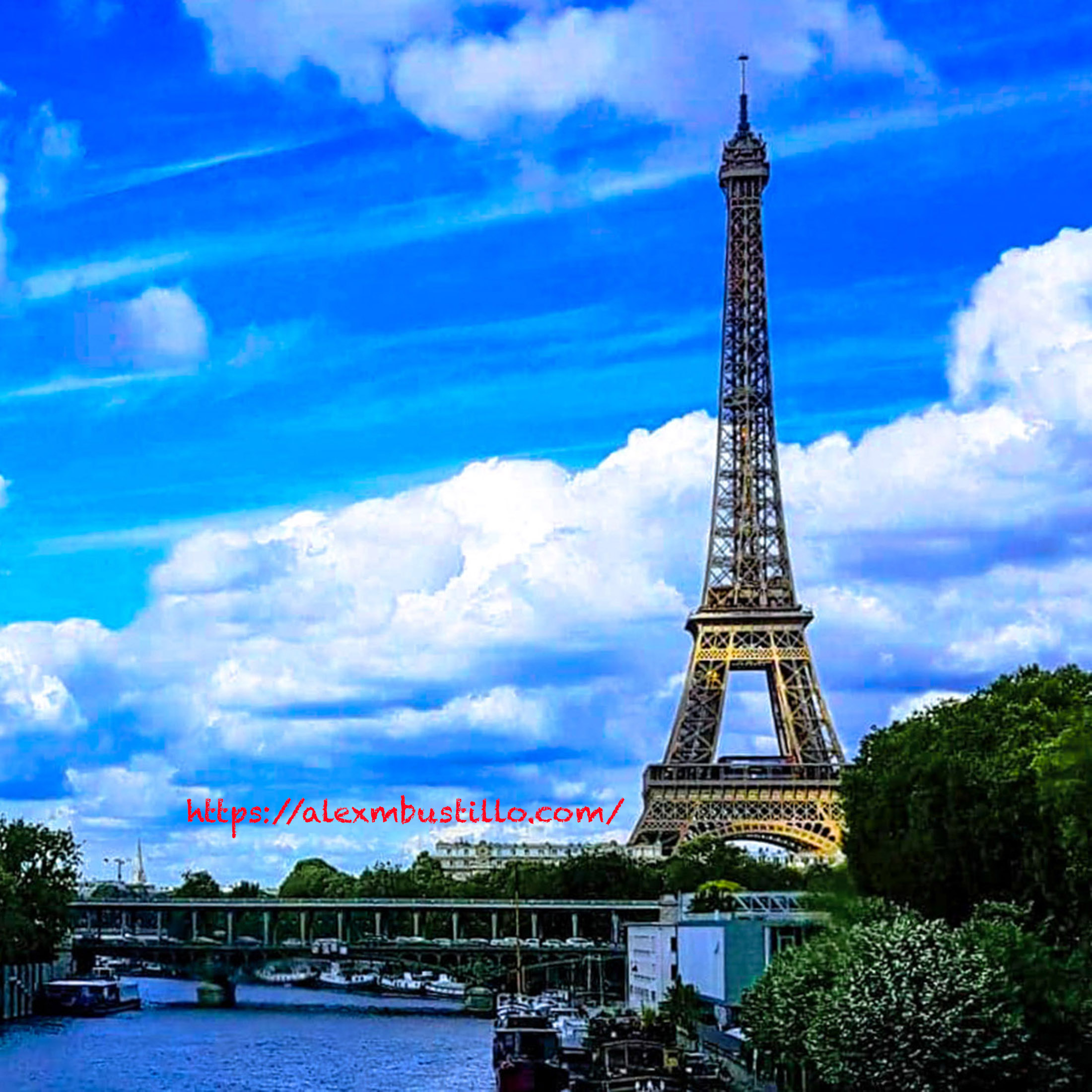 Seine Tour Eiffel Seen From RER C