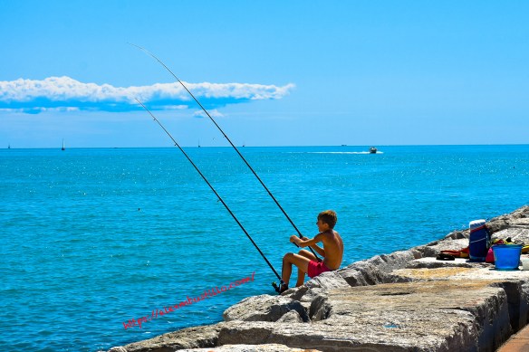 Caorle Pier Fishing, Caorle, Venice, Veneto, Italy