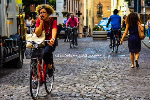 Treviso Center Bike Lane, Treviso, Veneto, Italy