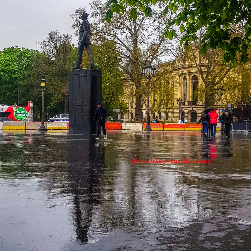 Charles de Gaulle at Champs-Elysses, Paris, France