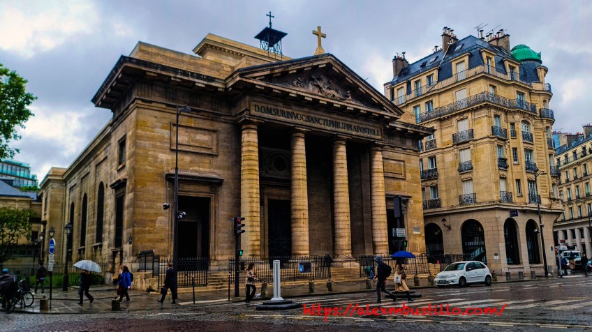 Rainy Day at Église Saint-Philippe-du-Roule, 8me Arrondissement, Paris, 29 May 2024