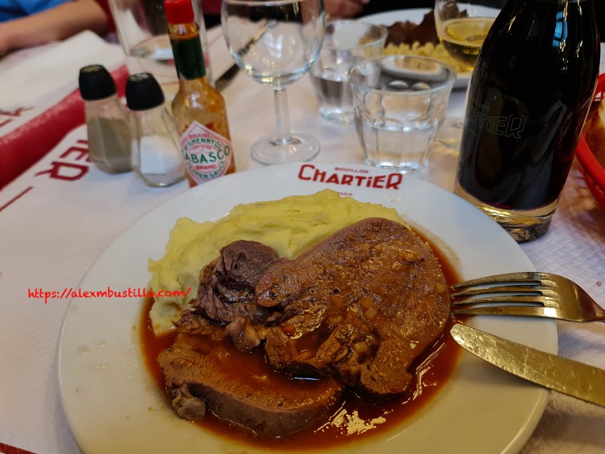 Langue de Boeuf Sauce Diable, Purée, Bouillon Chartier, Grands Boulevards, Paris