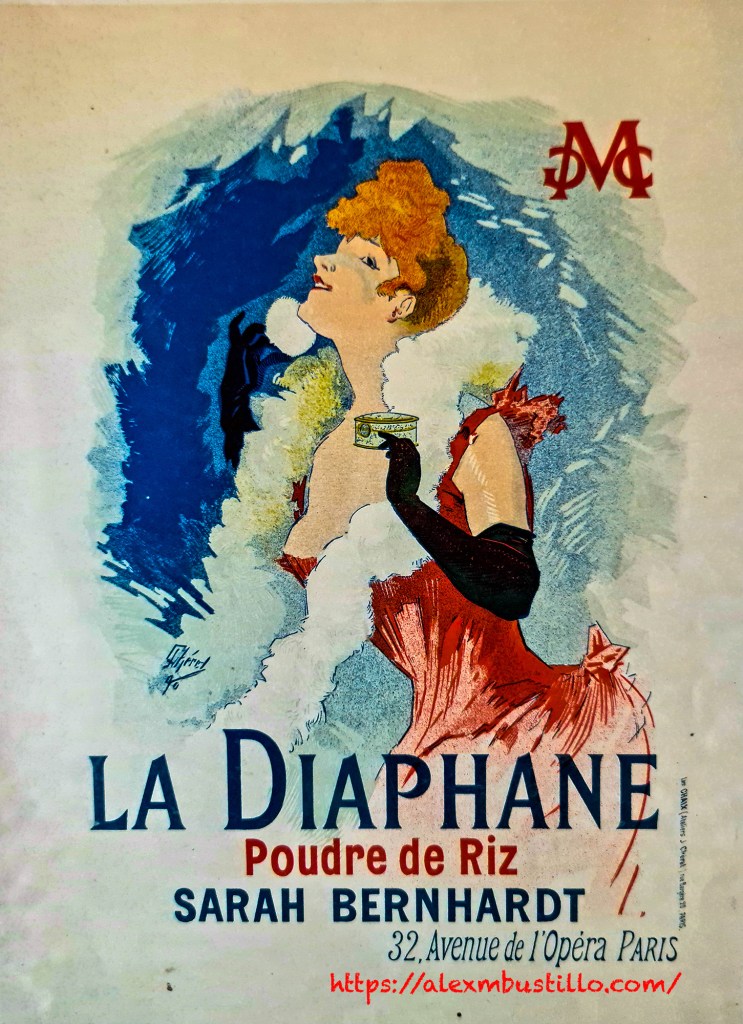 Sarah Bernhardt : La Diaphane : Poudre de Riz, 32, Avenue de l'Opéra, Paris 75002
