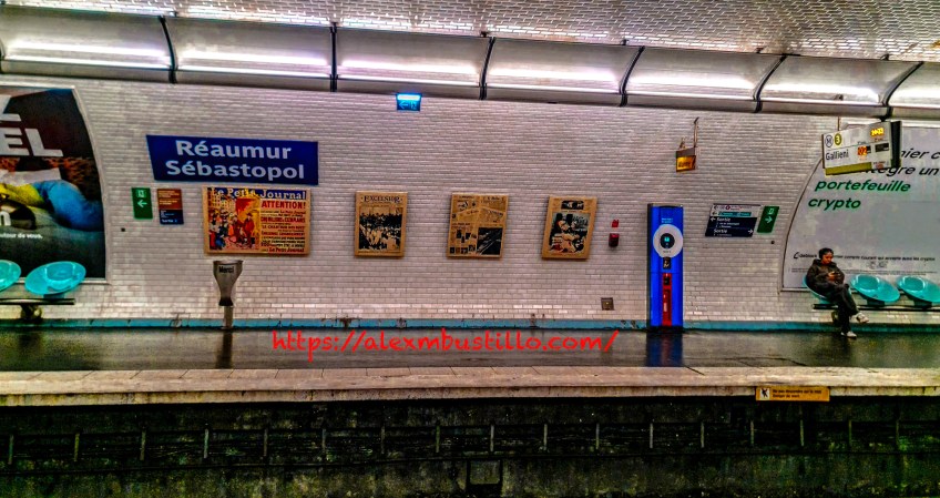 Across The Quai, Metro Ligne 3 Réaumur Sebastapole Direction Gallieni 75002 Paris