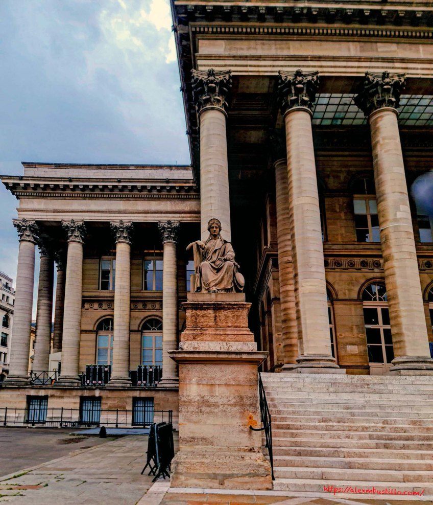 Cloudy Burning Palais Brogniart Portrait, Metro Bourse 75002 Paris