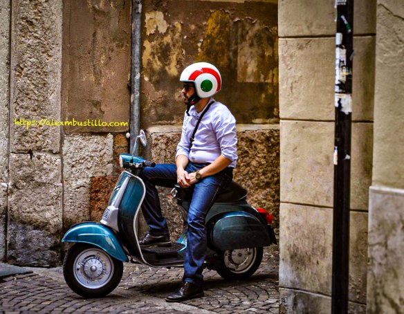 Italian Vespa Postcard Portrait