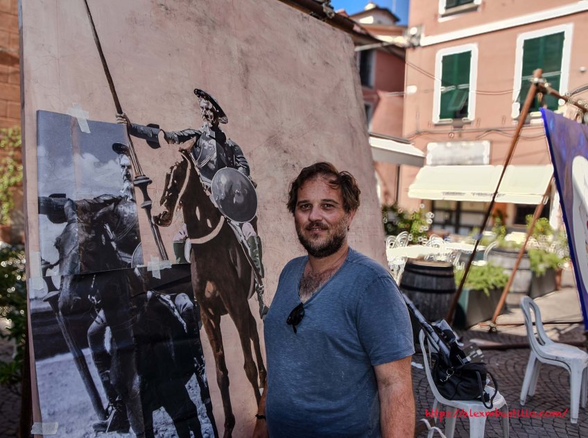 Painting Quixote in La Spezia