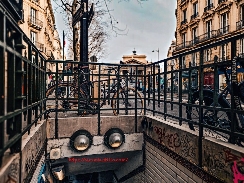 Bikes At Metro St. Philippe de Roule, Paris 8me Haze Portrait