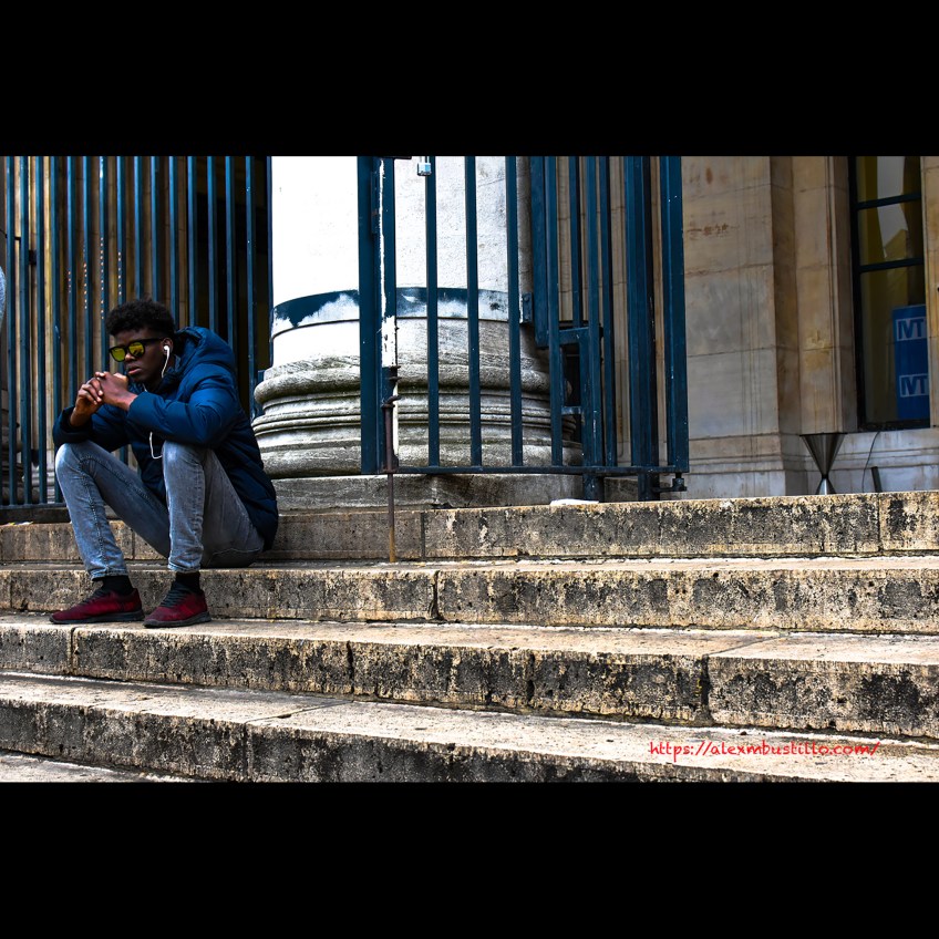 Brussels - Sitting On The Stairs Portrait