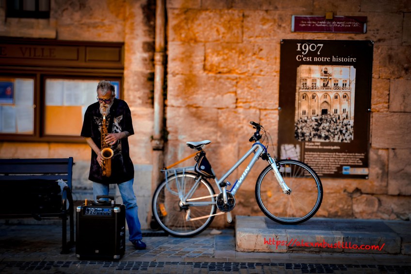 Playing It On The Streets of Summertime Narbonne, France
