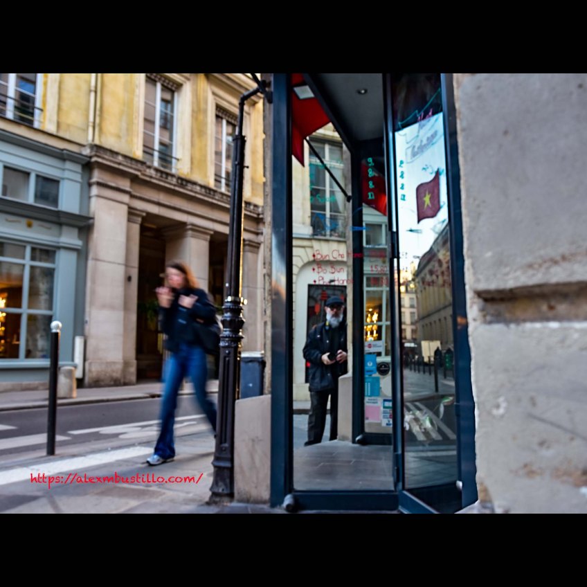 Rue de Beajoulais, Corner Rue des Petits Champs Corner Mirror Portrait