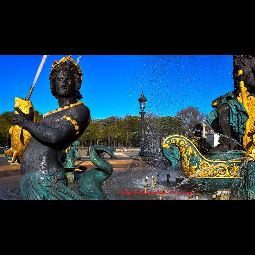 The Gilded Song of the Deep, Fontaine des Mers at the Place de la Concorde 75008 Paris